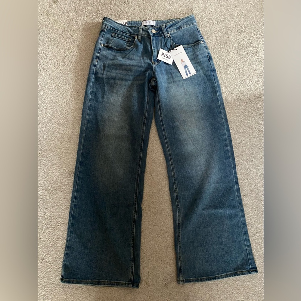 Rise Supply Co Women’s Mid Rise Wide Leg Jeans Size 9/29 NWT